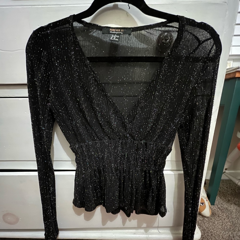 Black Glitter Shirt